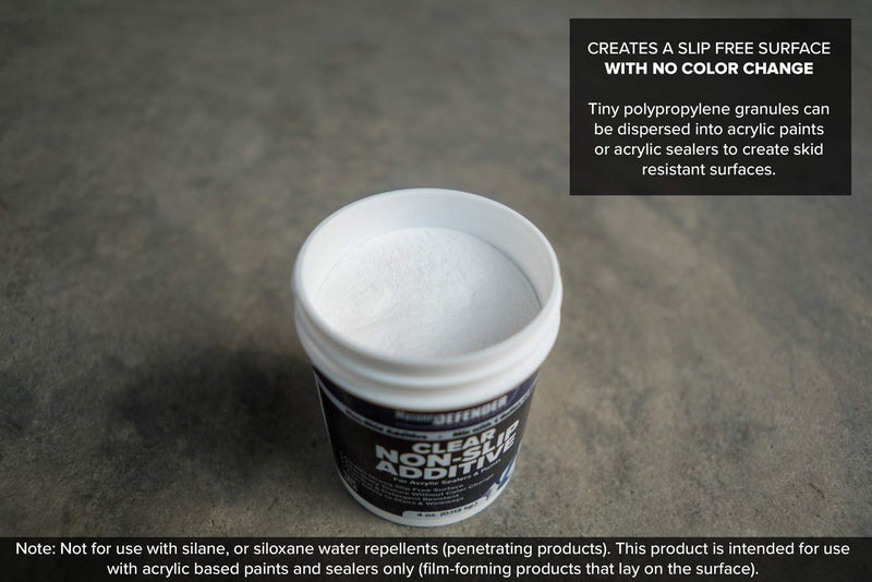 MasonryDefender Paint Additive Fine Grit 300595 - Non Slip, Clear, Floor Grip for Acrylic Sealers - 4 oz. - Image 4
